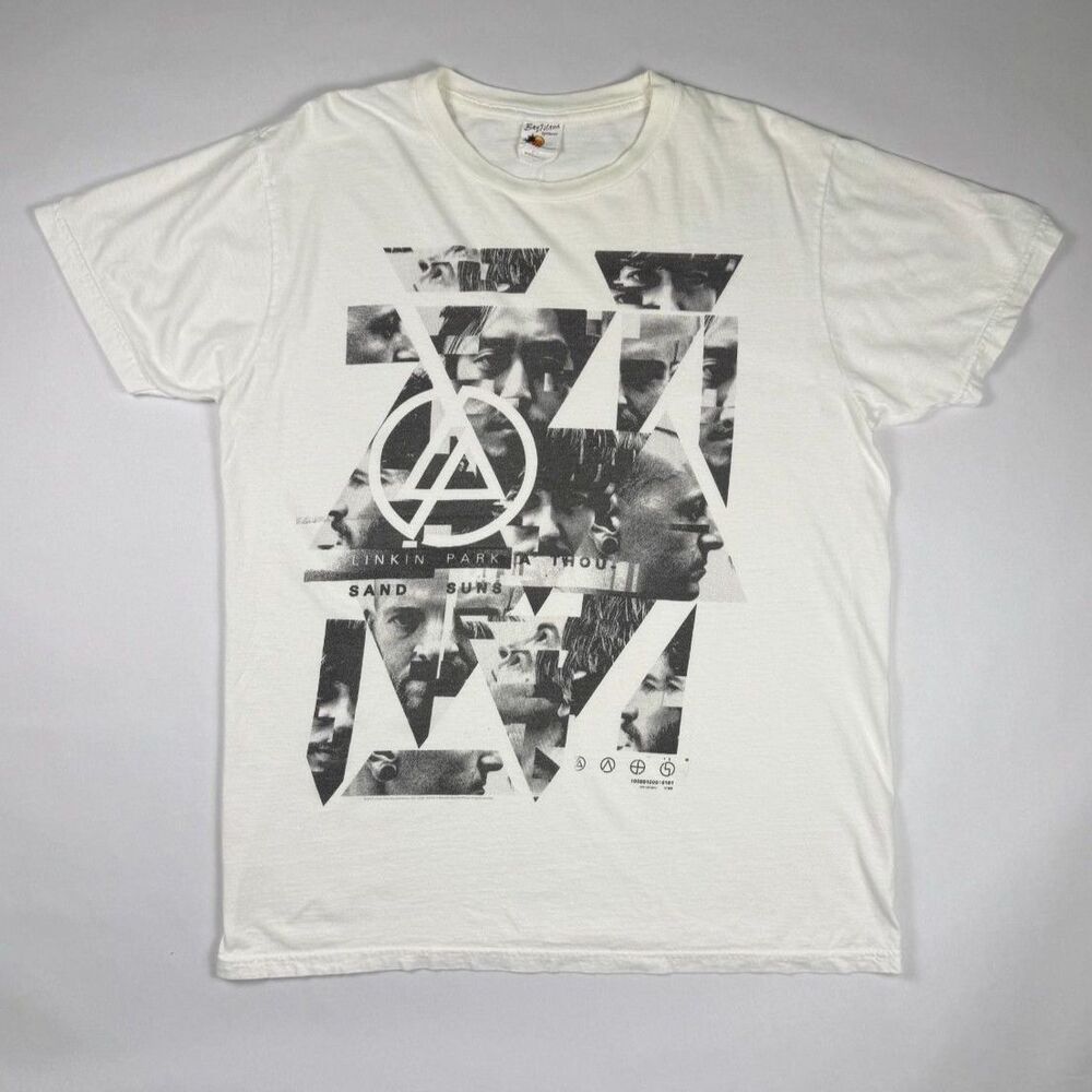 Linkin Park Angels Graphic T-Shirt White Large Bay Island Sportswear 2010